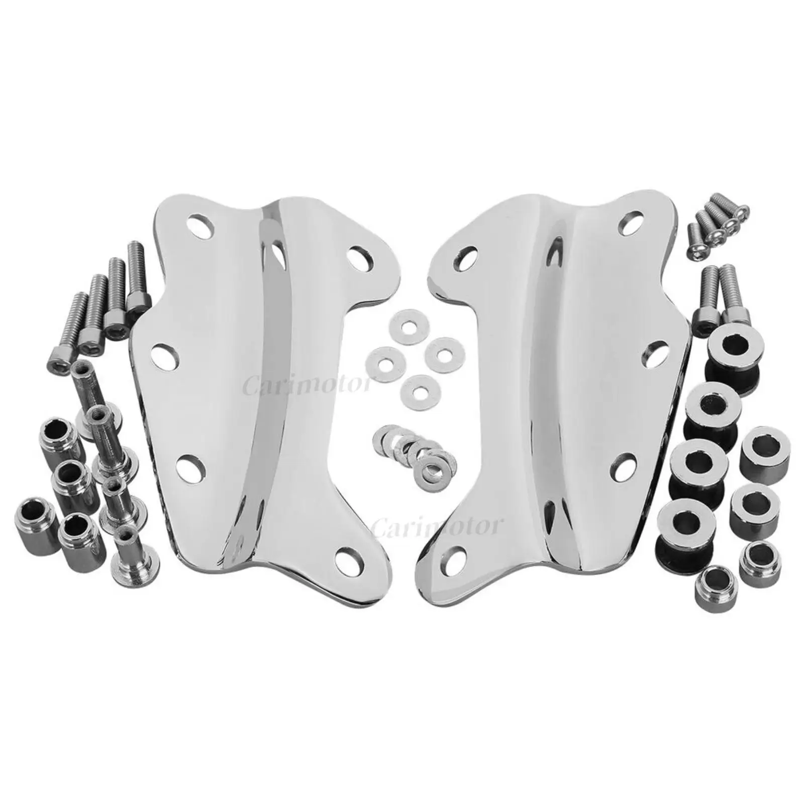 Chrome 4 Point Docking Hardware Kit For Harley Davidson Touring Models 2009-2013