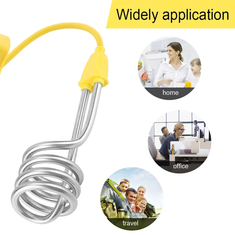Electric Portable Immersion Water Heater Spiral Tube Boiler Heating Element For Travel