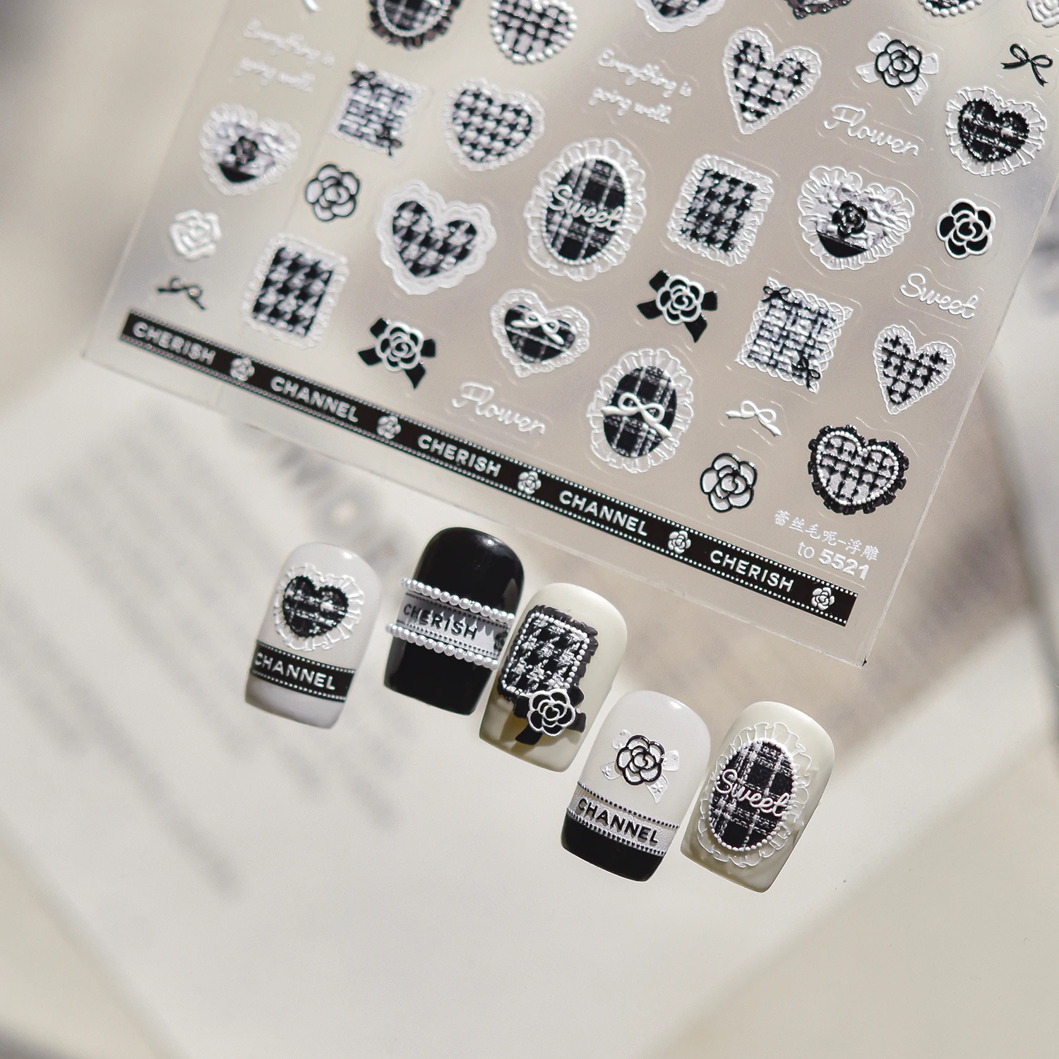 1 قطعة سهلة قشر الدانتيل الإغاثة شكل مسمار ملصقات الطبقات النحت مسمار الفن الحلي الراقية حفل الكلاسيكية الرجعية أنماط ملصقات #4