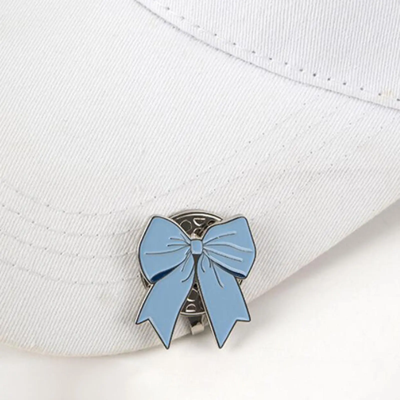 Magnetic Golf Hat Clip Blue Bow Shape Chic Portable Easy to Clip Professional Metal Cap Accessories Golf Ball Marker Holder