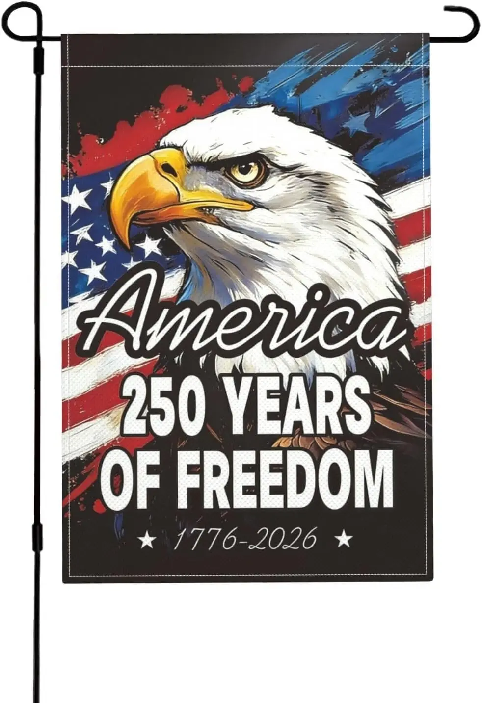 250th Anniversary America Garden Flag, USA Patriotic Banner 250 Years of Freedom Yard Sign, 4th of July Double-Sided Waterpr MMZ