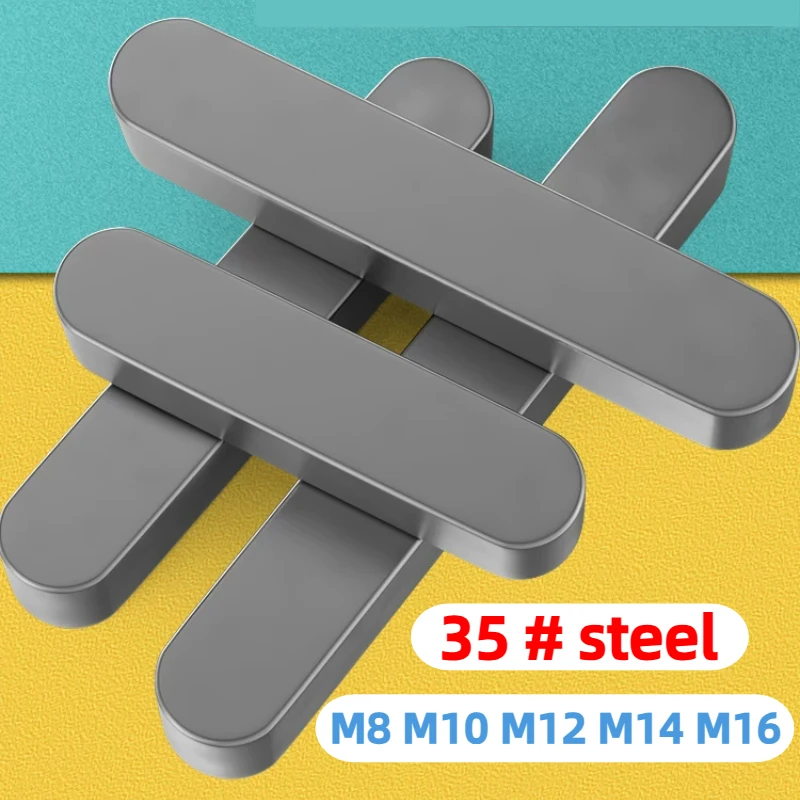 2-10pcs A-type Shaft Keys M8 M10 M12 M14 M16 35 # Steel Parallel Keys Drive Shaft Flat Keyway Pin GB1906