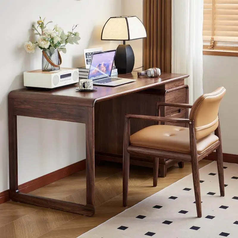 Wooden Bedroom Office Desks Modern Homestay Balcony Luxury Office Desks Advanced Courtyard Furniture Schreibtisch Ls40bgz
