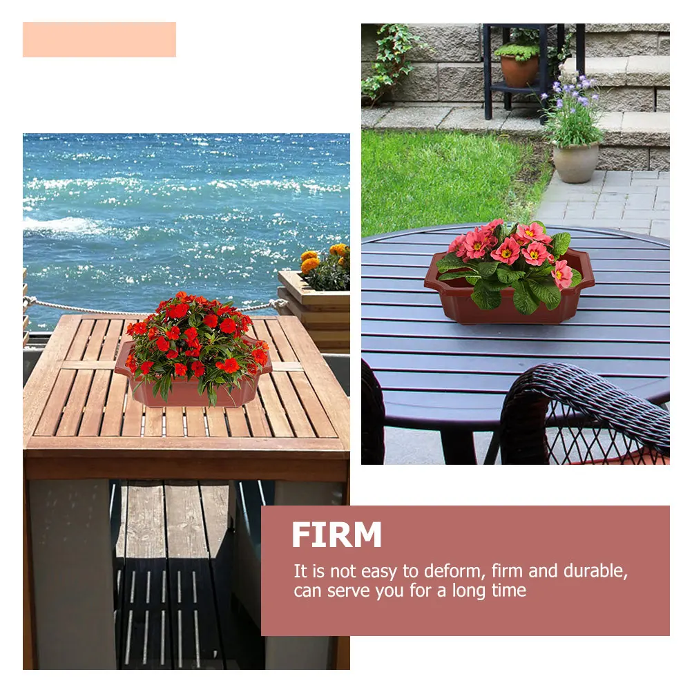 

6pcs Plastic Flower Pot Small Size Durable Compact -viewing Plant Bonsai Pots Succulents Planter Container Garden