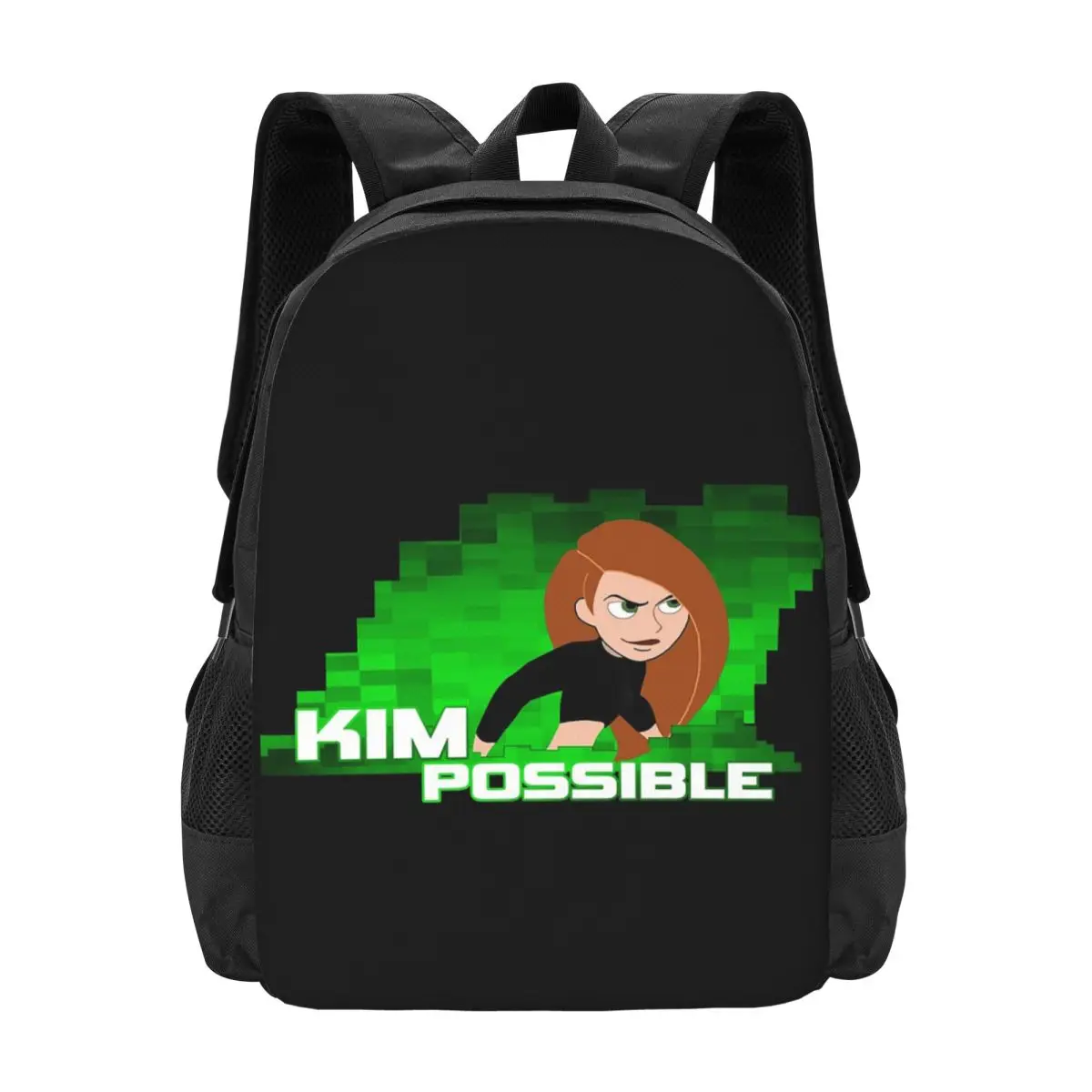 

Kim Possible Anime Green Light Backpack Hot Sale Daypack Large Capacity BookBag School Bag Shoulder Bags for Men Women