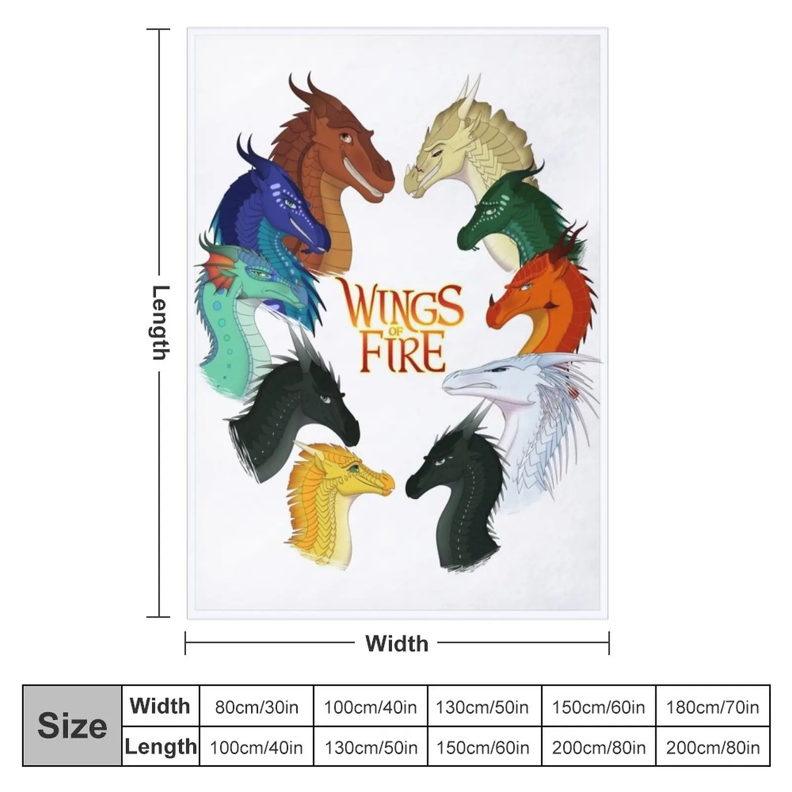 Wings of Fire - All Together Throw Blanket manga Furry Blankets Cute Blanket Plaid