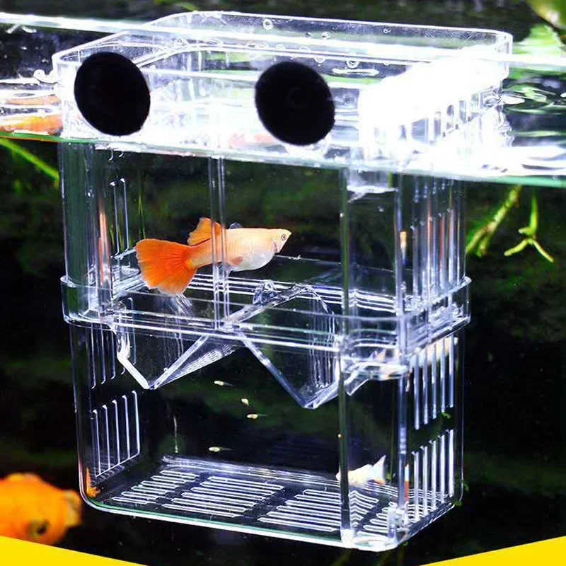 Aquarium Acrylic Breeder Box S/L/XL Fish Breeding Isolation Box Hatchery Fish Tank Divider Shrimp Clownfish Fish Injured acuario