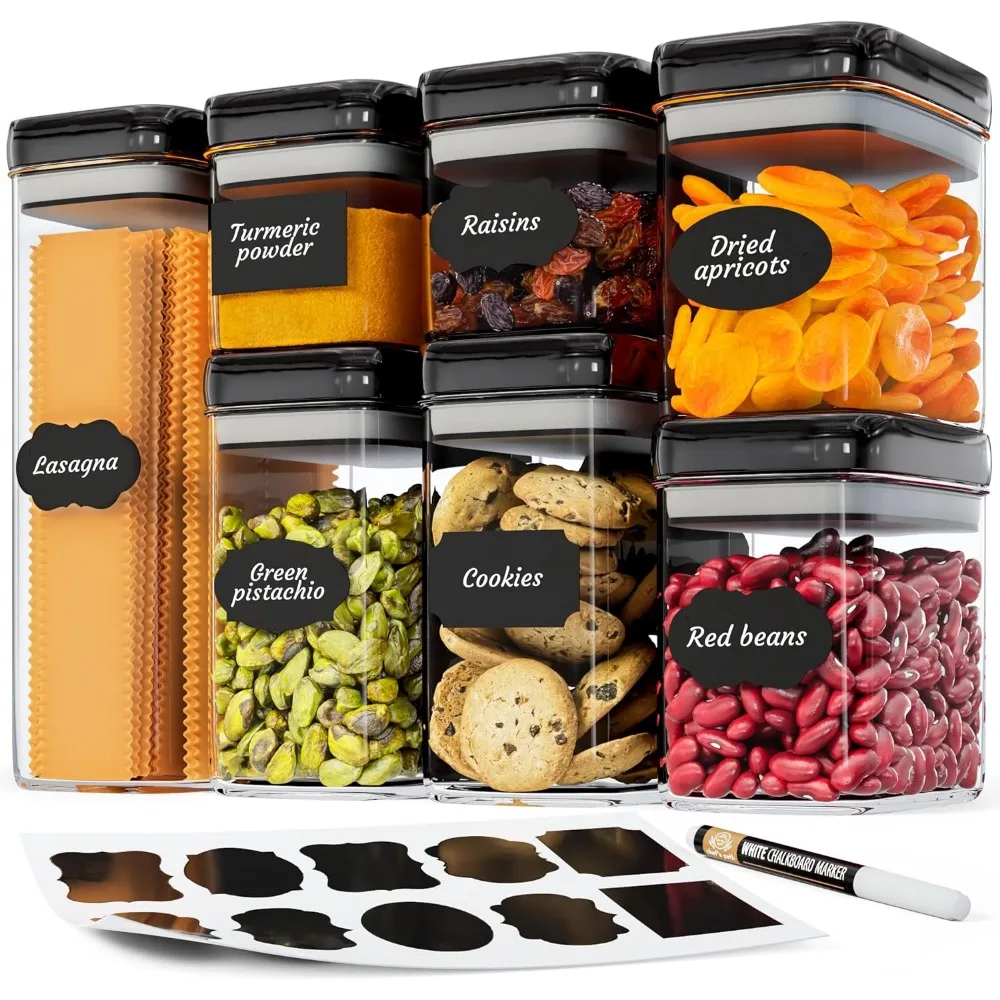 

Chef's Path Airtight Food Storage Containers Set for Home Organization - 7 Piece Largest Flip Lock Set w/more Capacity