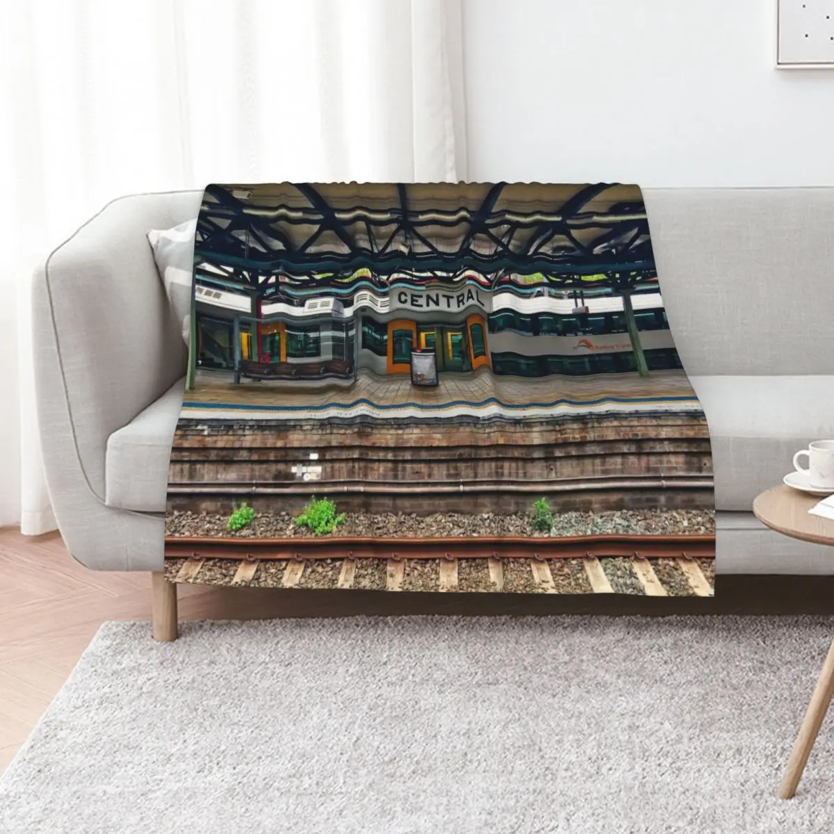 Platform At Central Station Throw Blanket Luxury Luxury Designer Soft Plaid Luxury Brand Bed linens Throw Blankets