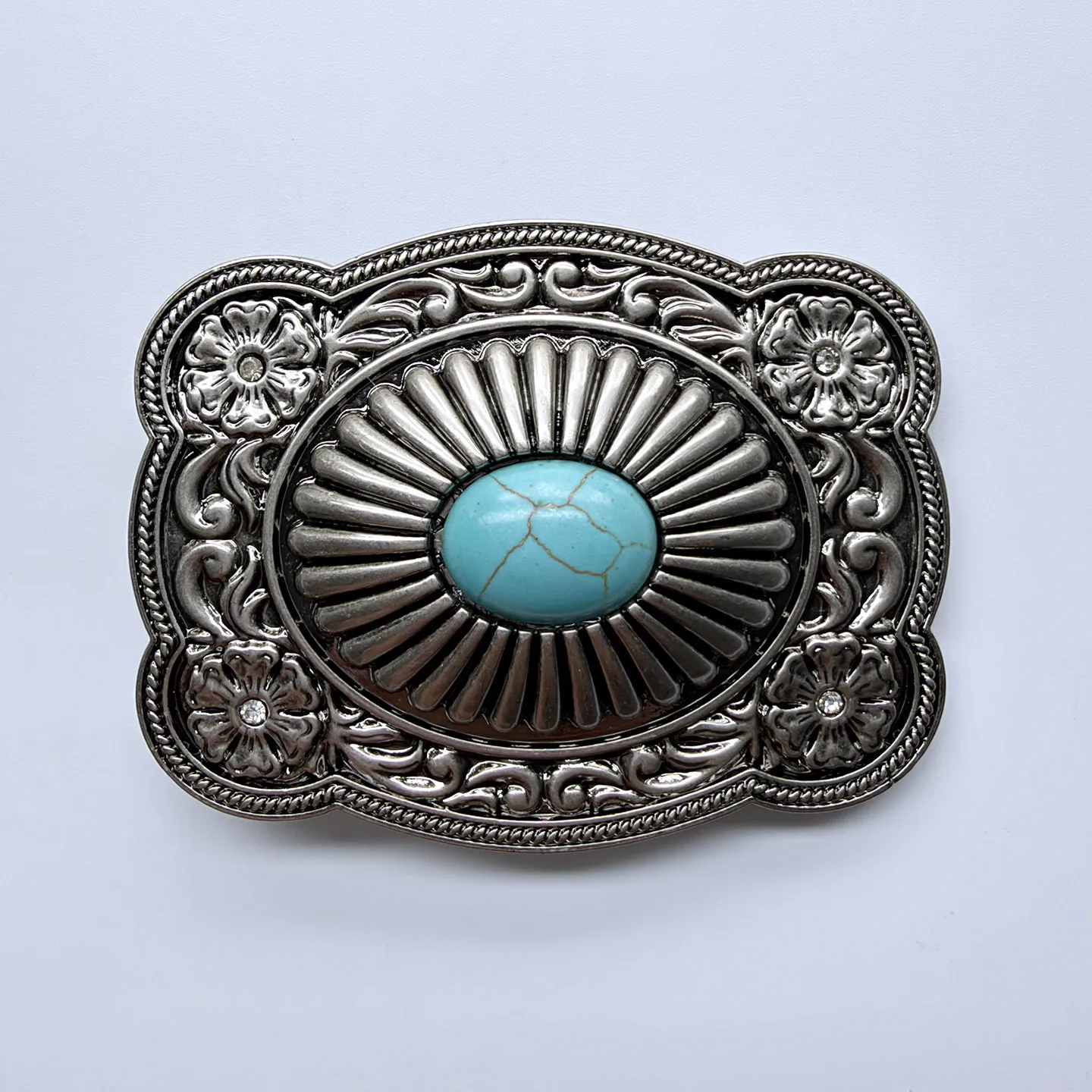 fibbia-per-cintura-stile-western-incisa-in-finto-turchese-argento-antico-vintage-accessori-per-cinture-da-uomo-bk-wg013