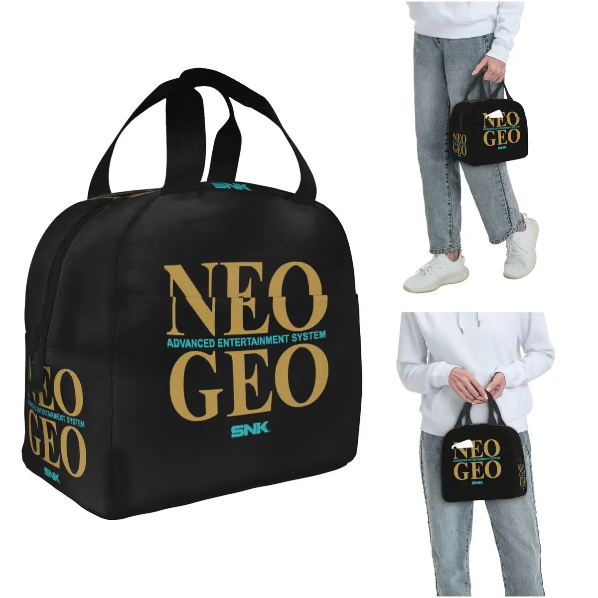 

Изолированная сумка для обедов Neo Geo Logo Neogeo Arcade для женщин и детей, герметичные контейнеры для еды, термосумка для обедов
