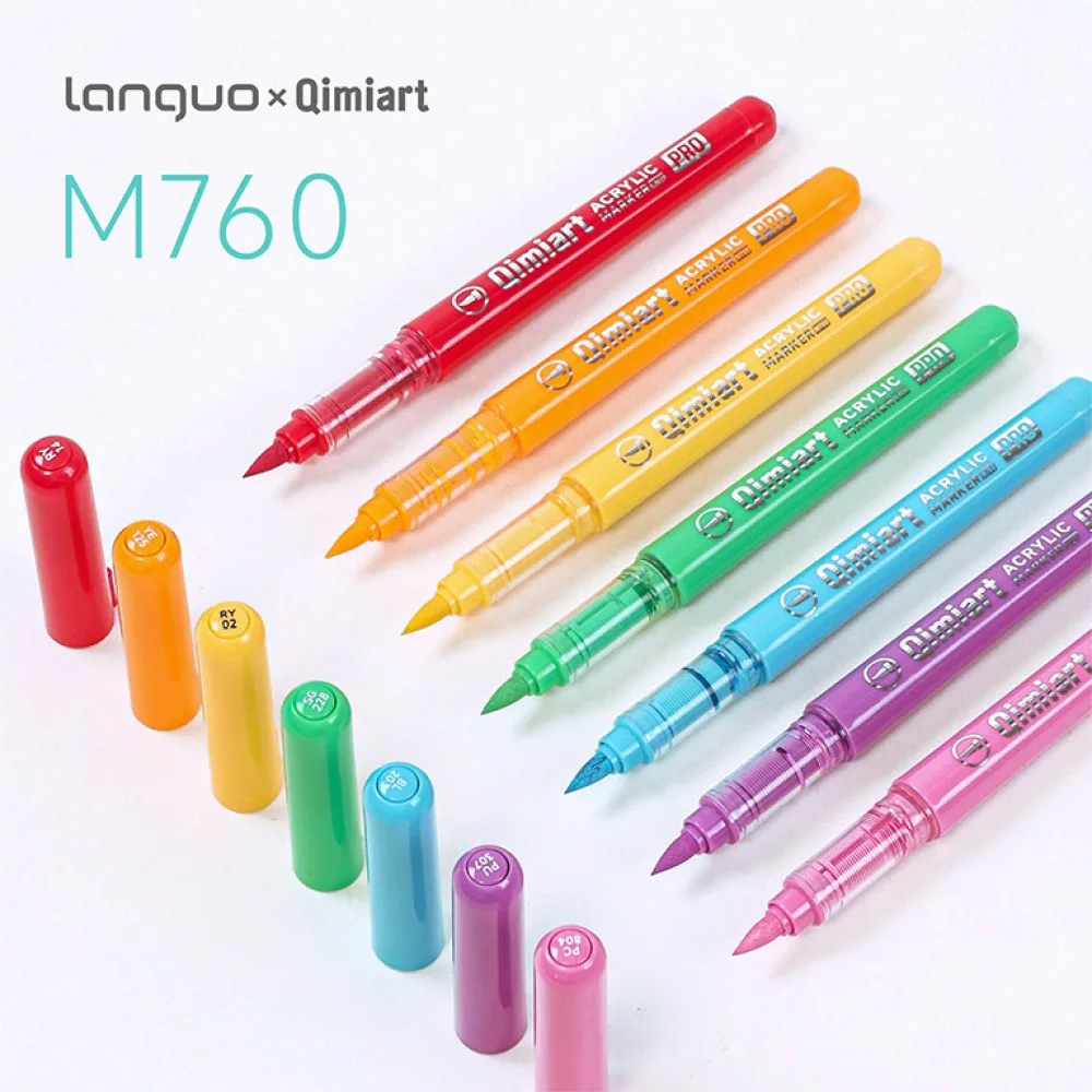 Acrylic Marker 84 Colors Soft Tip Paint Markers 720°Free Ball Design Large‑ink Art Marker For Rock Wood Canvas DIY Painting