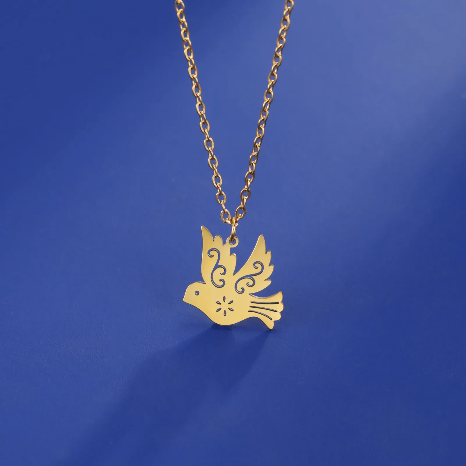 الفولاذ المقاوم للصدأ لطيف الطيور قلادة قلادة مجوهرات رائعة هدية للنساء #1