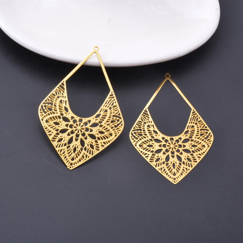 20 Stück AB7674 Messing Große Goldene Geometrie-Anhänger Bunte Charms DIY Schmuck Ohrringe Herstellung – Detail 9
