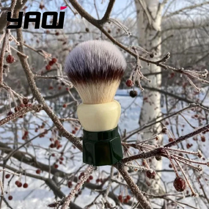yaqi-green-obsidian-synthetic-hair-mens-wet-shaving-brush-soft-absorbentprofessional-man-travel-beard-care-shaving-tool
