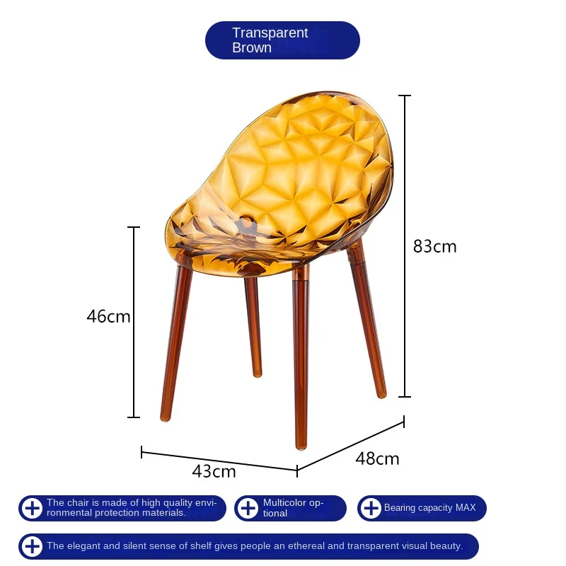 The Nordic Design Concept Uses Acrylic Materials For Modern Minimalist Living Rooms Dining Chairs  Bedrooms Makeup Stools Etc