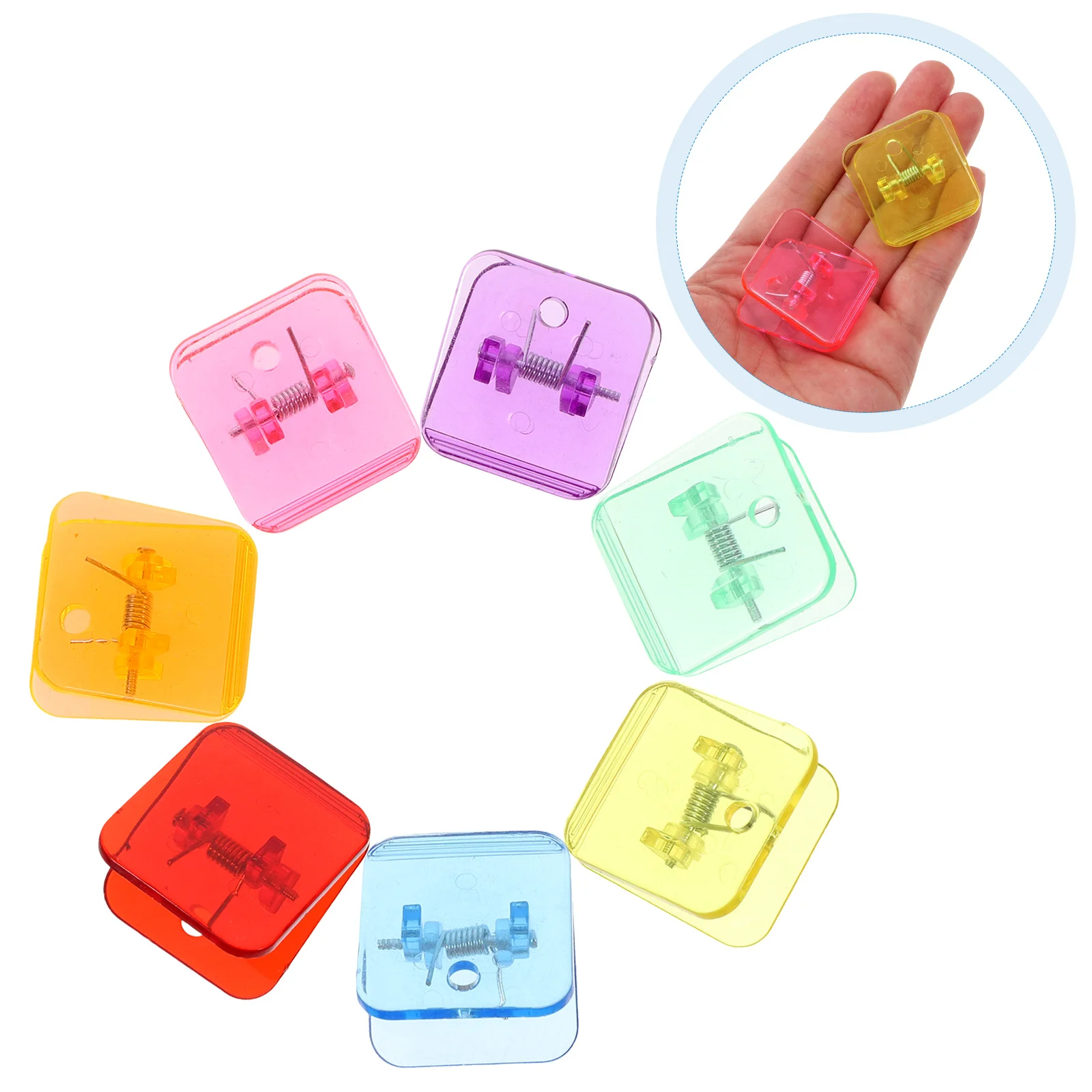 

14 Pcs Transparent Folder Paper Clips Stationery Binder Magnet Clamp Magnetic Tongs Household Sealing Adhesive Student Office