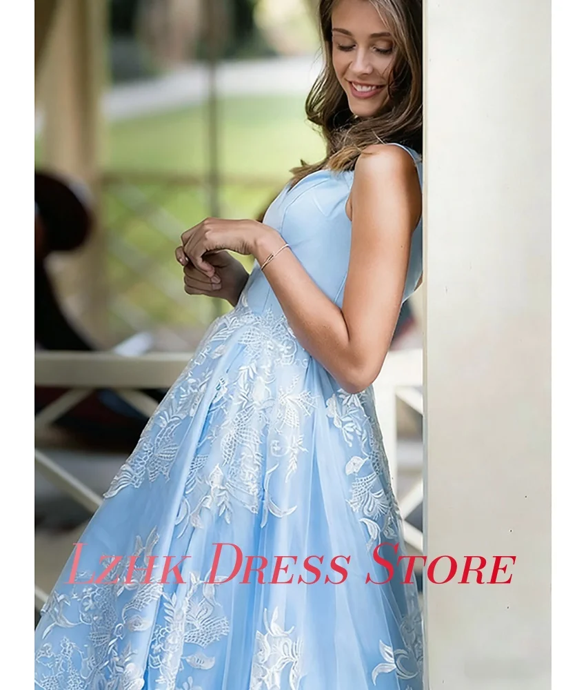 Aangepaste Temperament Organza A-lijn Spaghettibandjes Applicaties Avondjurk Delicate Sweetheart Vloerlengte Galajurken