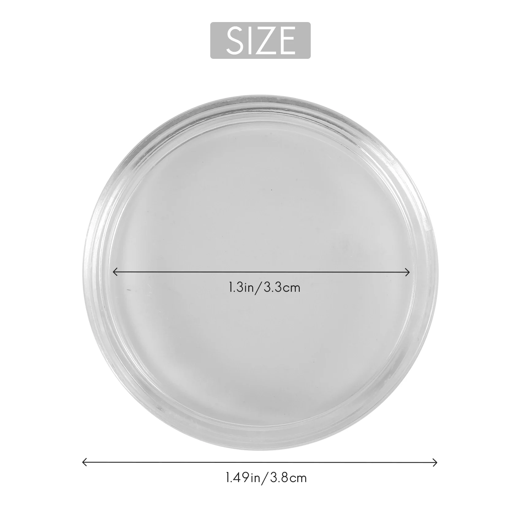 

ABZL 10 pcs Small round transparent plastic coin capsules box 33mm