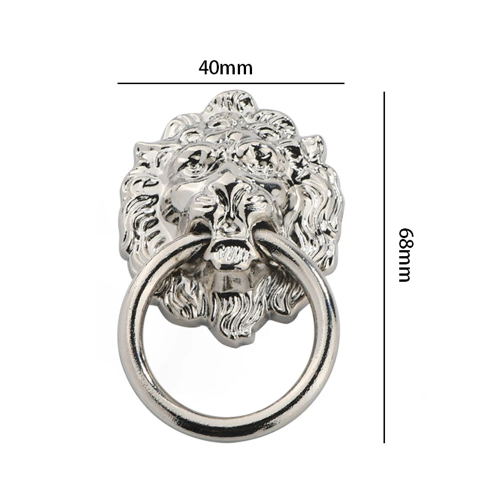 

5Pcs Exquisite Lion Head Handles Decorative Door Rings Wardrobe Bookcase Pulls Lion Head Pull Handles Cabinet Pull Knobs