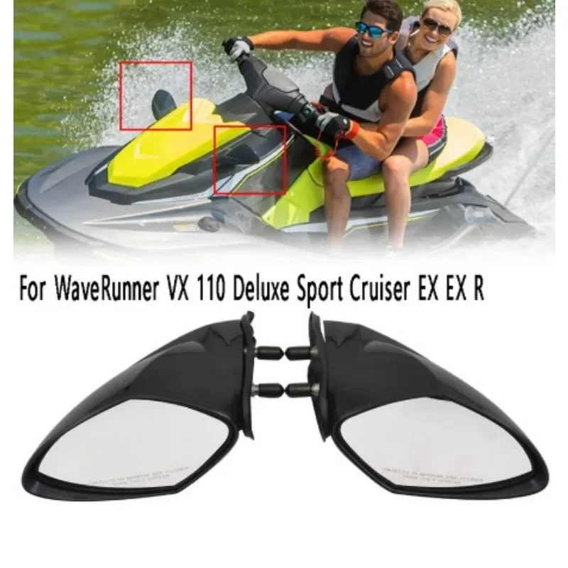 

Motorboat Rearview Mirror Jet Ski Mirror for Yamaha PWC WaveRunner 2005-2009 VX110 Deluxe/Cruiser/Sport,New