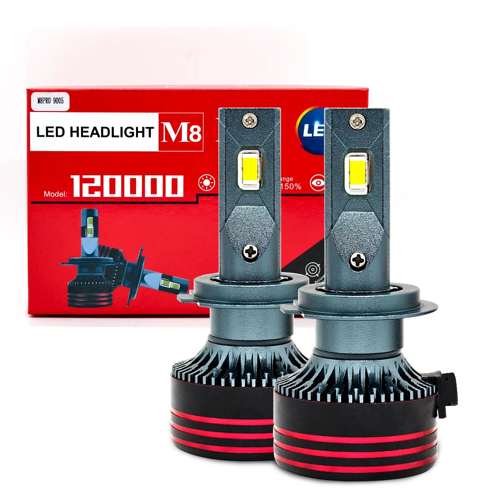 

M8 PRO H7 Led H4 H1 H8 H11 9005 HB3 9006 HB4 130 Вт 30000LM Лампы для фар Canbus 5570 CSP Высокая мощность 6000K Чипы 24 В
