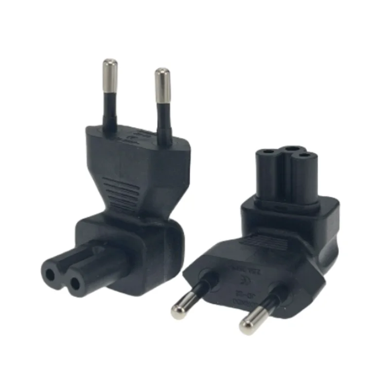 EU to IEC320 C5 / C7 Power Conversion Plugs ,European 2 Pin Male to IEC 320 C5 / C7 Right Angle Power adapter