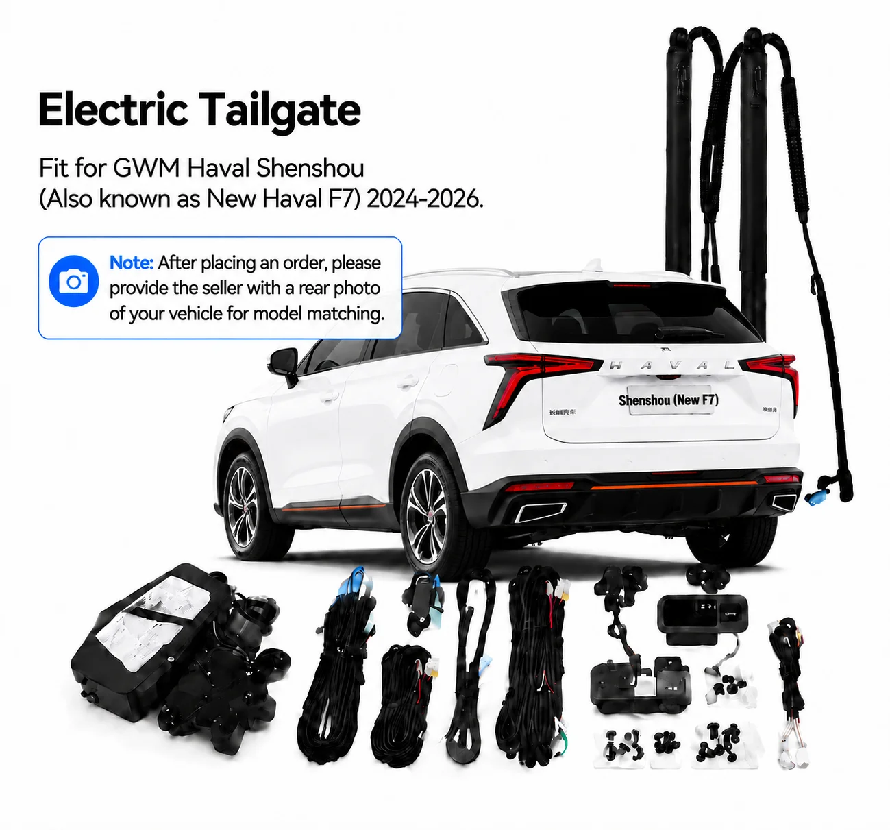 Power Electric Tailgate Kit Auto Rear Trunk Lift Retrofit Kit For GWM Haval Shenshou New F7 24-26 Car Modification Accessories