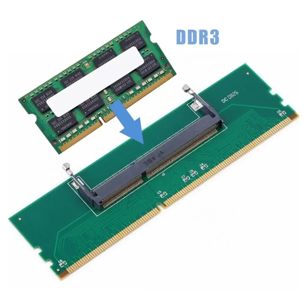 DDR3 Notebook Laptop to Desktop Memory Adapter Card 200 Pin SO-DIMM to PC 240 Pin DIMM DDR3 Memory RAM Connector Adapter