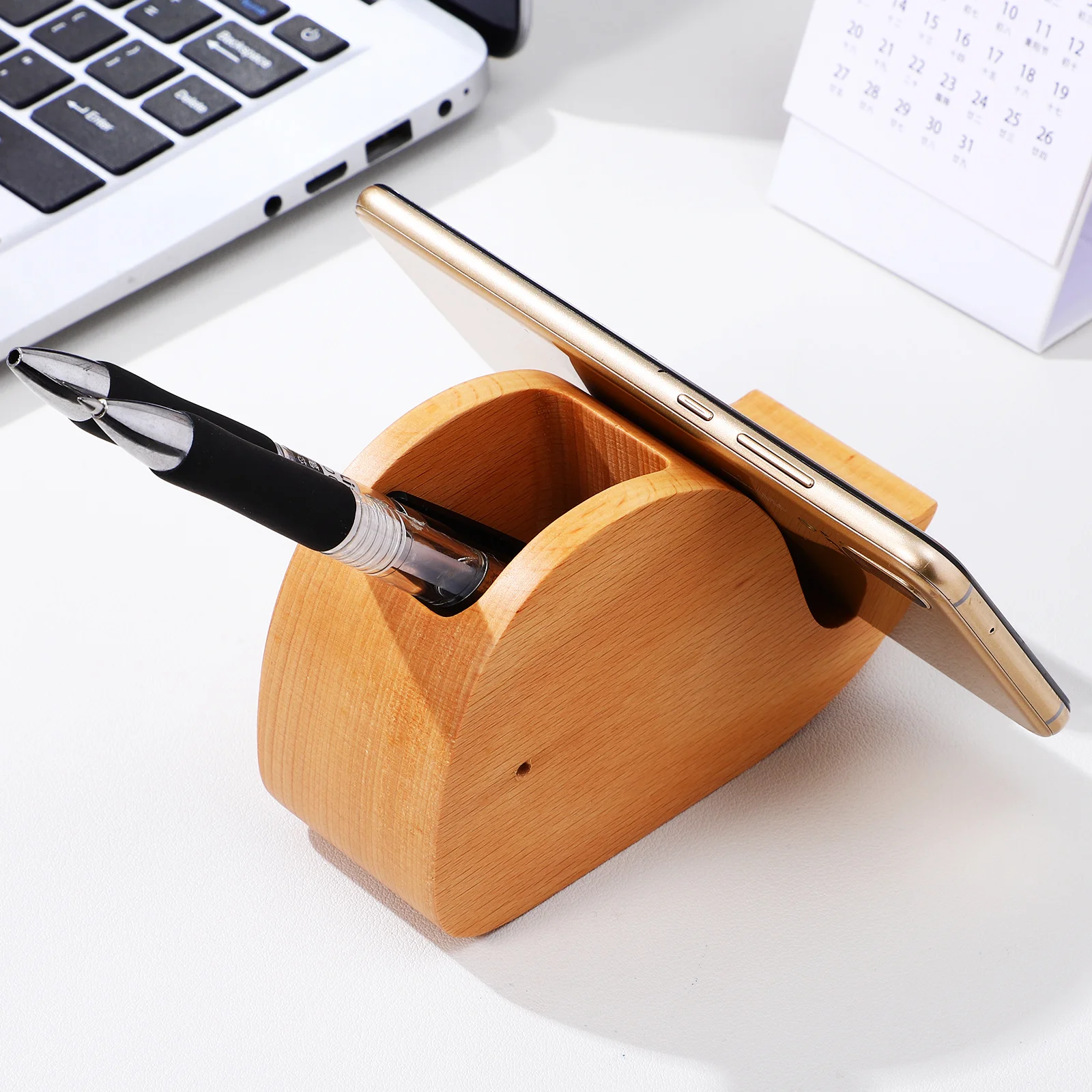 

Wooden Dolphin Phone Holder Cute Phone Stand Pen Holder Table Desk Organizer Cellphone Stand Storage Wooden Pen Holder,