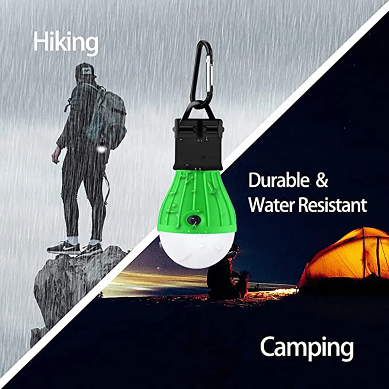 Camping Lantern Outdoor Light Battery Powered Lights Multicolor Waterproof Lighting Mini Portable LED Lamp Bulb Emergency Light