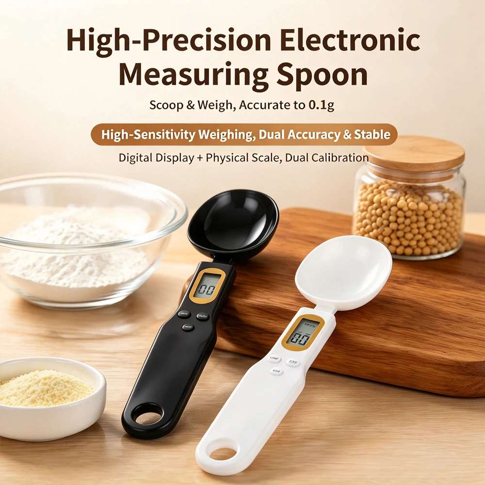 0.1-500g Spoon Scale Digital Kitchen Scale Electronic LCD Food Scale Cooking Flour Milk Coffee Powder Weight Measure Spoon