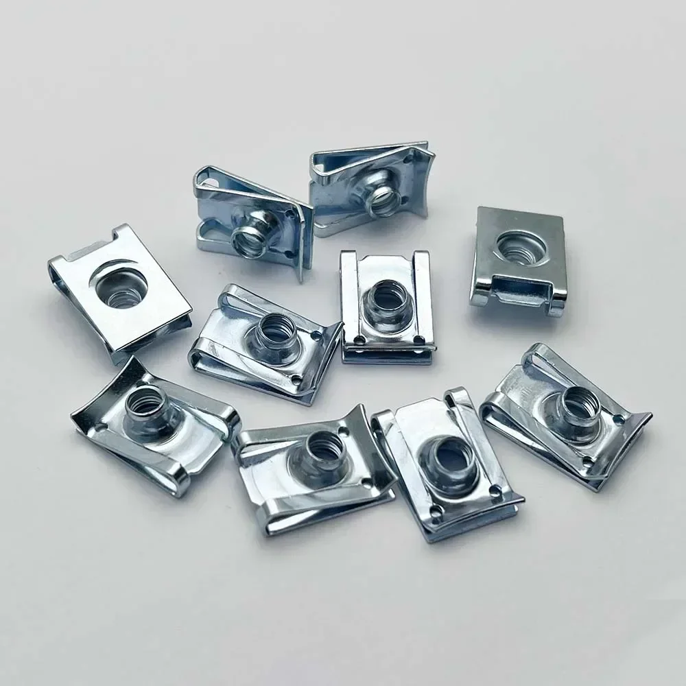 10pcs U Type Clips with Thread M6 M5 M4 M8 8mm 5mm 6mm 4mm Reed Nuts for Car Motorcycle Scooter ATV Moped image 6