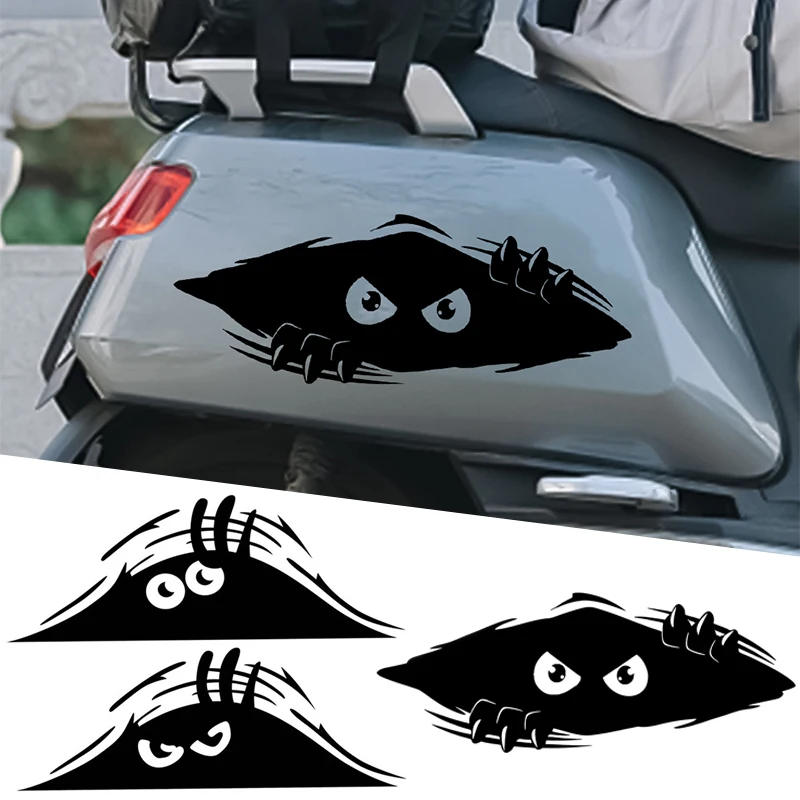 Funny Peep Monster 3D Big Eyes Elves Car Stickers Waterproof Self-adhesive Anti Scratch Decoration Exterior Accessories