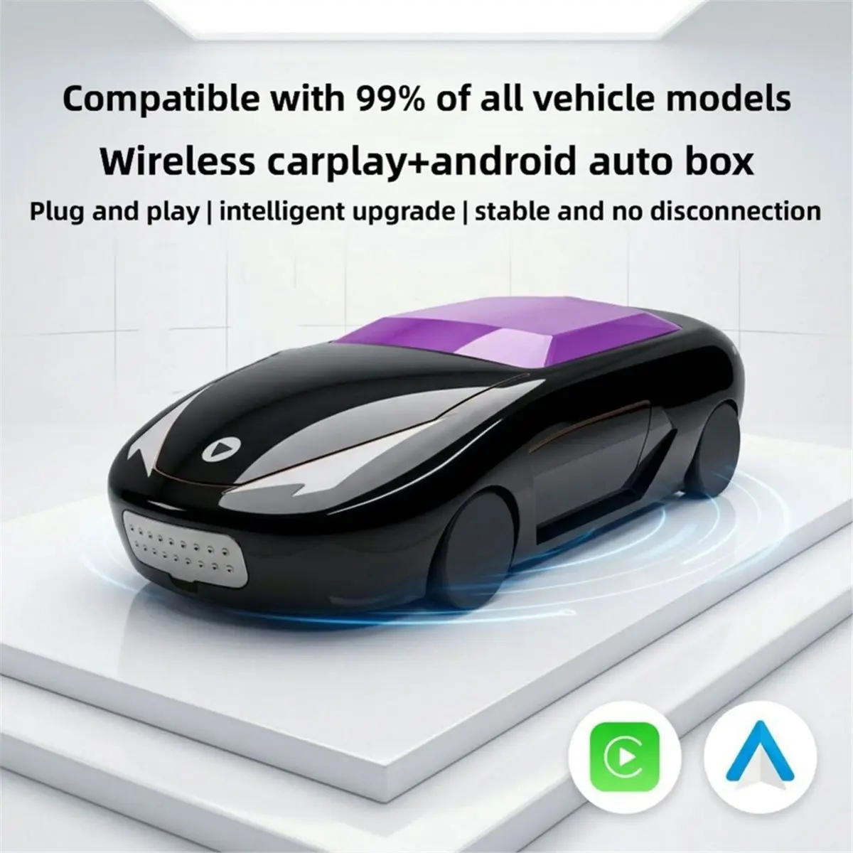 (A99Z] 2 In1 Wireless CarPlay Android Auto Adapter Smart Dongle Plug and Play Stable Transmission Auto Connection Car Adapter