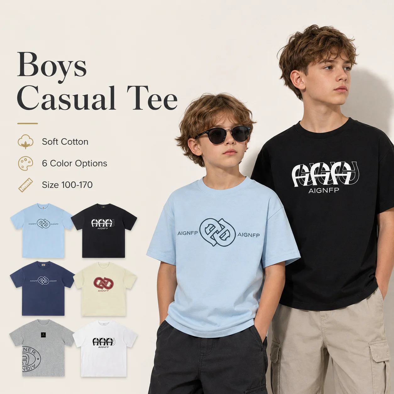 Fashion Letter print T-shirt baby boys Short sleeve 2026 Kids Summer clothes Tee 100%cotton children half sleeve Top casual wear