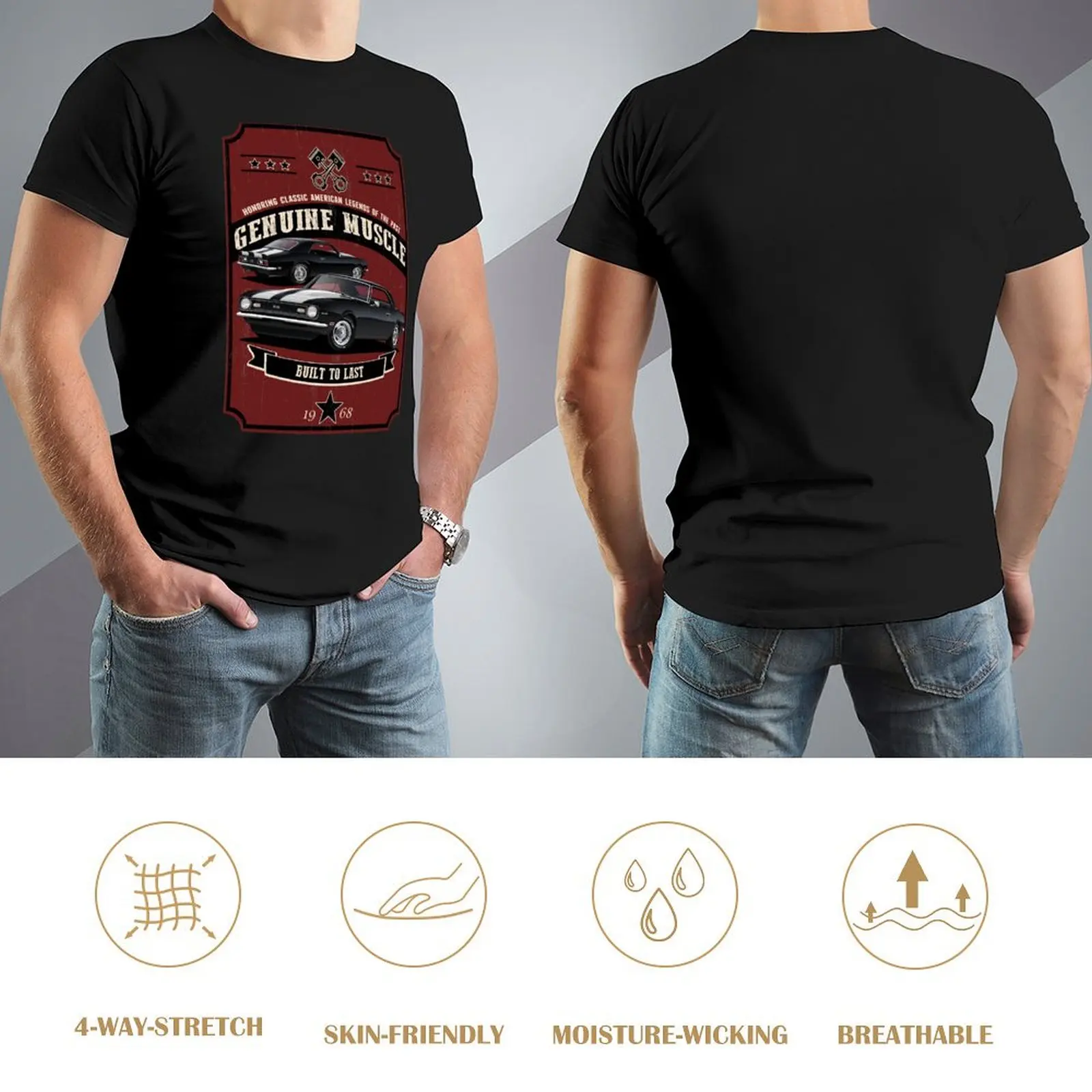 1968 Muscle Car Garage T-Shirt blanks graphic tee shirt graphic t shirt vintage plus size tops t shirts for men graphic