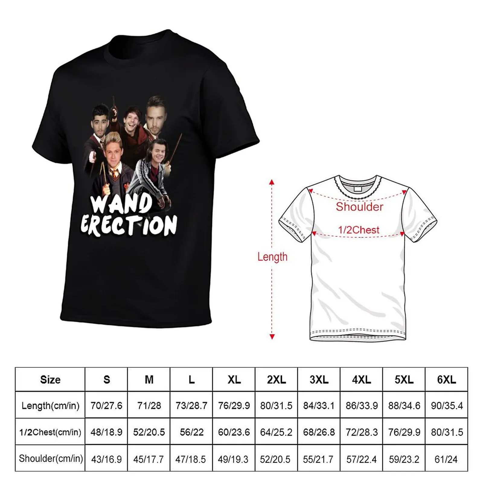 Wand Erection Parody Shirt T-Shirt man clothes hippie clothes tees funny t shirts for men