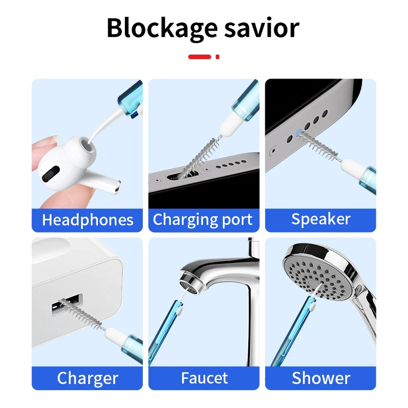 LUXIANZI 5Pcs 휴대 전화 충전 포트 먼지 청소 브러시 ​​아이폰 삼성 Xiaomi Huwei 이어폰 방진 클리너 도구