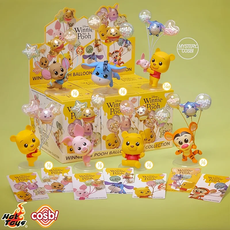 

Hottoys Cosbi, новинка 2025 года, Disney, воздушный шар с Винни-Пухом, серия для вечеринки, сюрприз, слепая коробка, милое украшение для рабочего стола, автомобильная ваза, рождественский подарок