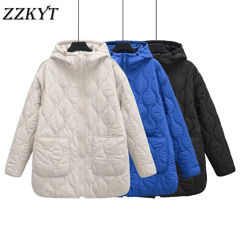 Women\'s Jacket Winter Vintage Loose Pockets Cotton Padded Coat Fashion Autumn Parkas Female Outerwear Streetwear Streetwear Tops