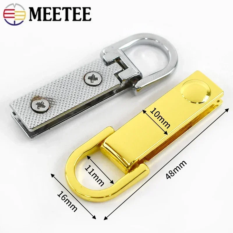 4/10Pcs Meetee Metal Bag Side Clip Buckle D Ring Screw Connector Hook Clasp Handbags Strap Leather Belt Craft Hardware Accessory