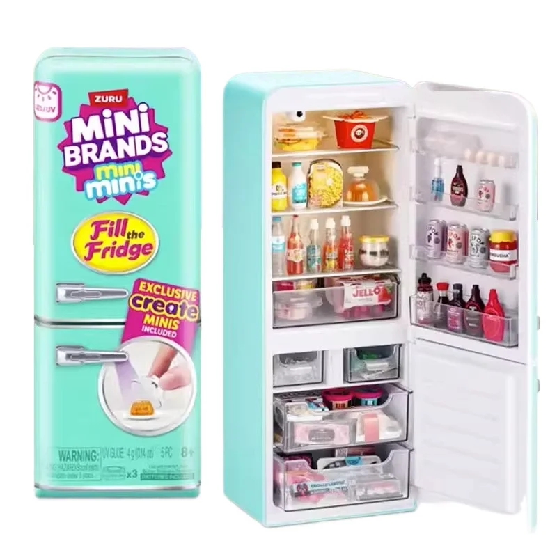 Nueva Muñeca Sorpresa ZURU Mini Brands Ball, Mini Refrigerador Gourmet, Juego de Juguetes de Simulación en Miniatura, Regalo para Niñas