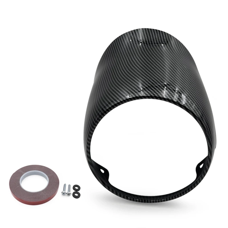 

M0t-rMotorcycle Front Fairing Headlight Cover Windshield Fairing for Vespa Primavera 150 Carbon Fiber