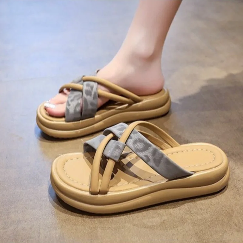 

Thick Sole Sandals Women's New Arrivalsummeroutwearfashion Fairy Style Sandals with Skirt Casual Flip-flops