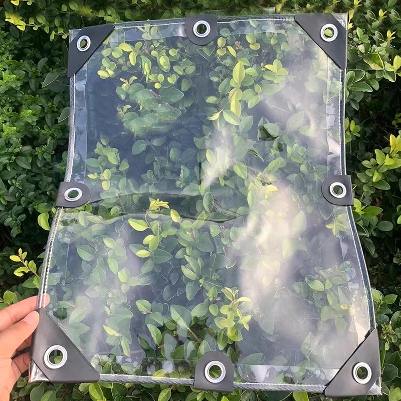 

Upgrade Eyelets Transparent PVC Tarpaulin Garden Succulent Plants Rain Cover Outdoor Pergola Canvas Clearly Rainproof Cloth