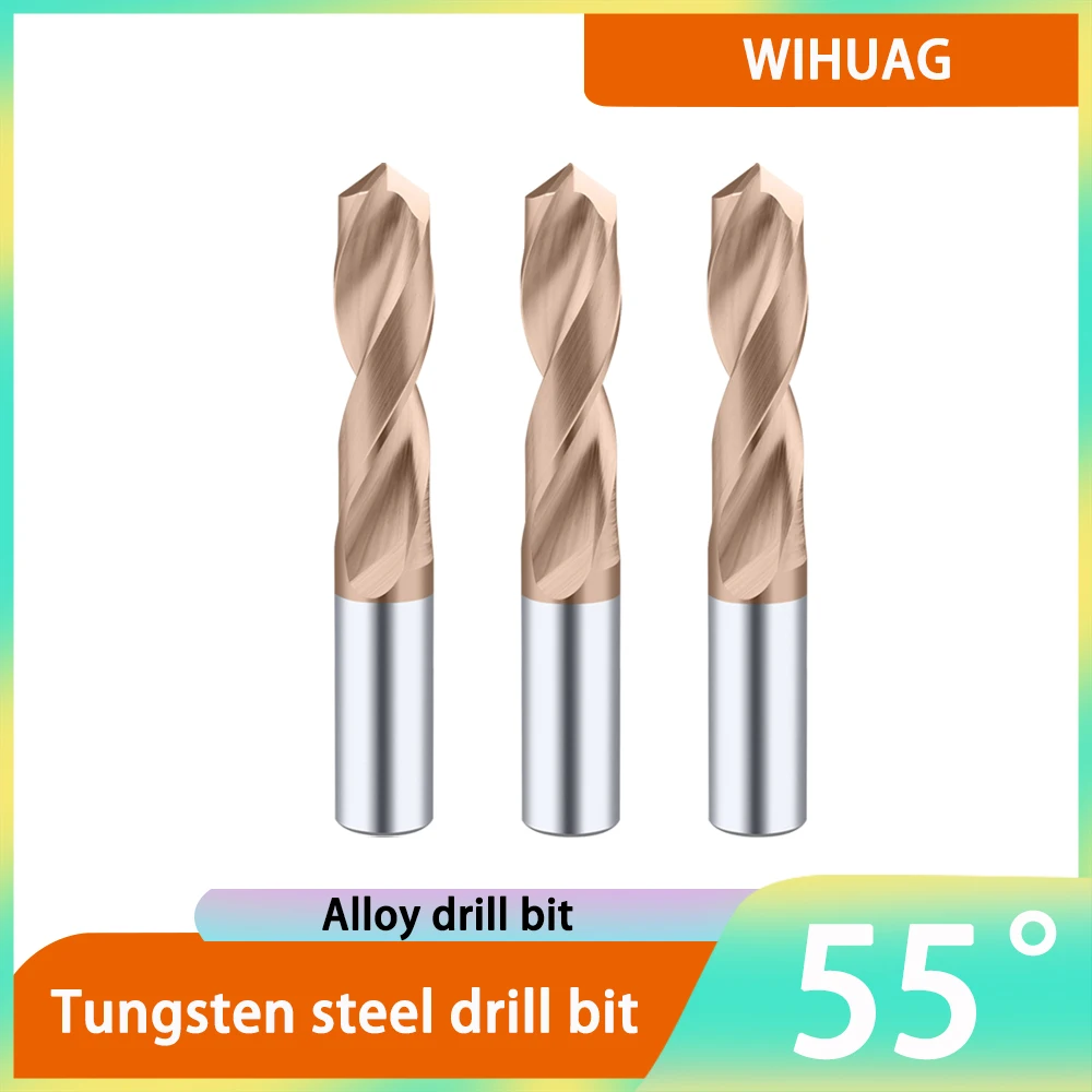 

Tungsten steel drill coating 55 degree solid carbide drill straight shank Fried Dough Twists drill super hard 1mm~22mm hole dril