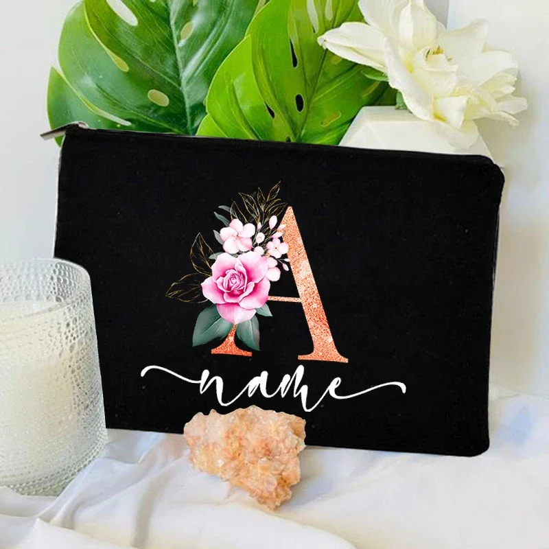 Custom Bridesmaid Name Gift Bag Wedding Makeup Pouch Lipstick Clutch Travel Organizer Bridal Toilet Beauty Case Designer Bags