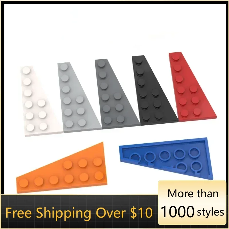 

10 шт., высокотехнологичные сборные частицы 54383, 3x6, клиновая доска (правая), комплект строительных блоков, сменные детали, игрушки для детей, подарки