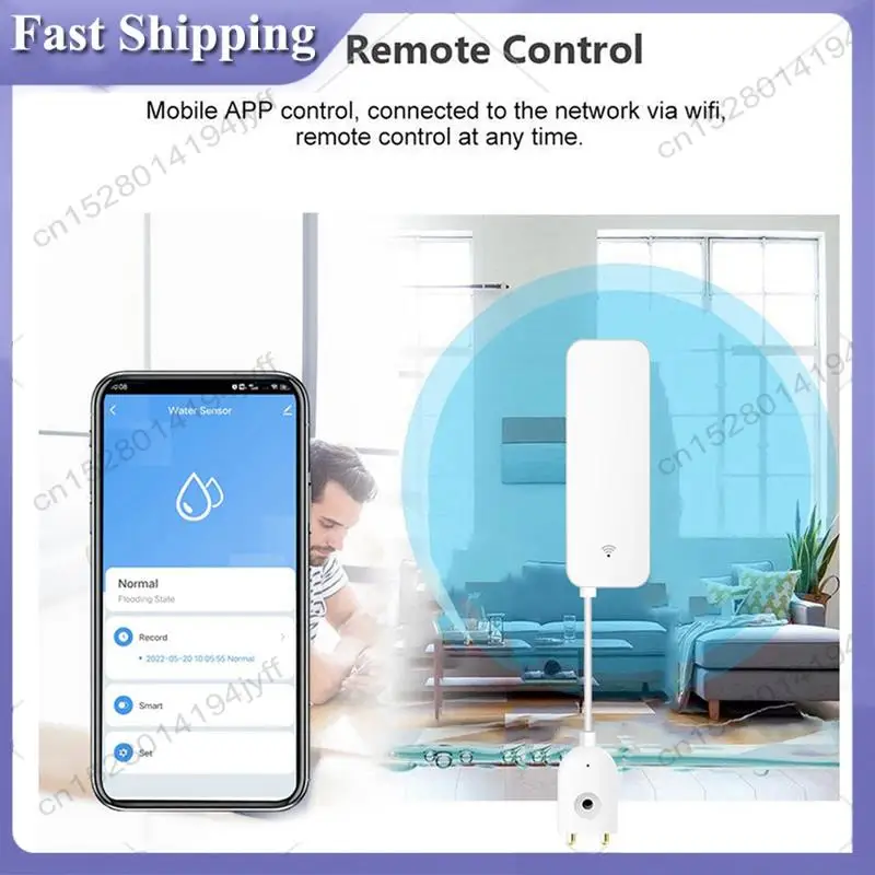-ABDH Tuya Zigbee Sensor inteligente de fugas de agua Detector de nivel de desbordamiento de agua Sistema de alarma de seguridad Sensor de fugas de inundación